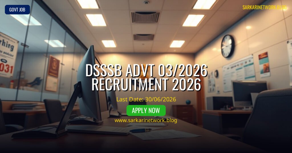 DSSSB Advt 03/2026 Recruitment 2026 – Apply Online for Various Posts