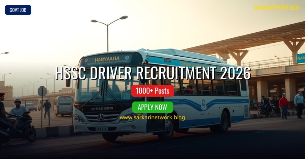 HSSC Driver Recruitment 2026 – Apply Online for 1000 Posts