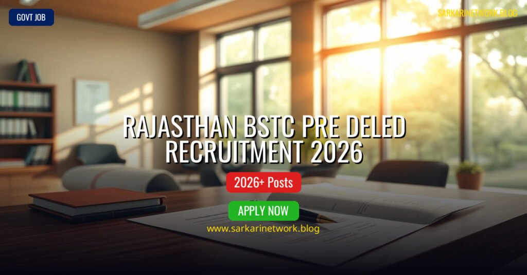 Rajasthan BSTC Pre Deled Recruitment 2026 – Apply Online for 25970 Posts