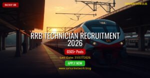 RRB Technician Recruitment 2026 – Apply Online for 6565 Posts