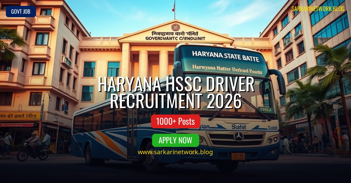 Haryana HSSC Driver Recruitment 2026