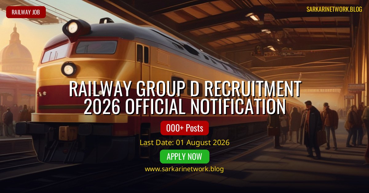Railway Group D Recruitment 2026 Official Notification