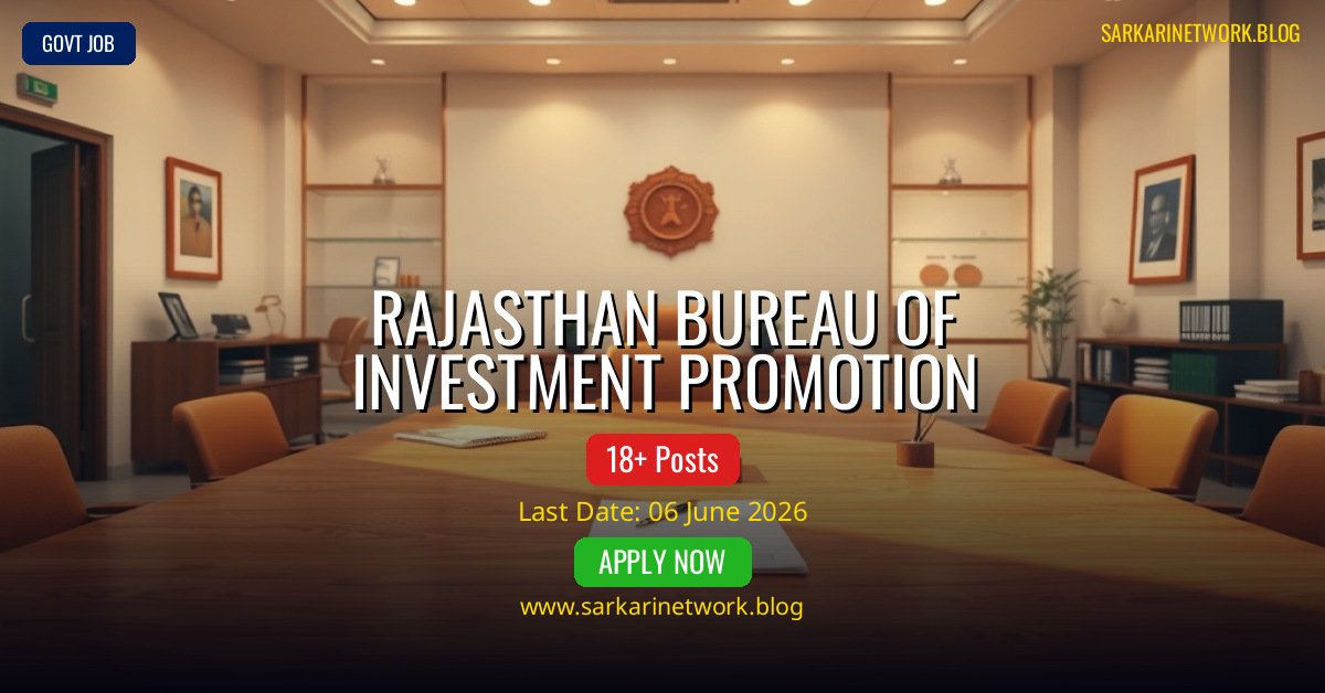 Rajasthan Bureau of Investment Promotion Recruitment 2026
