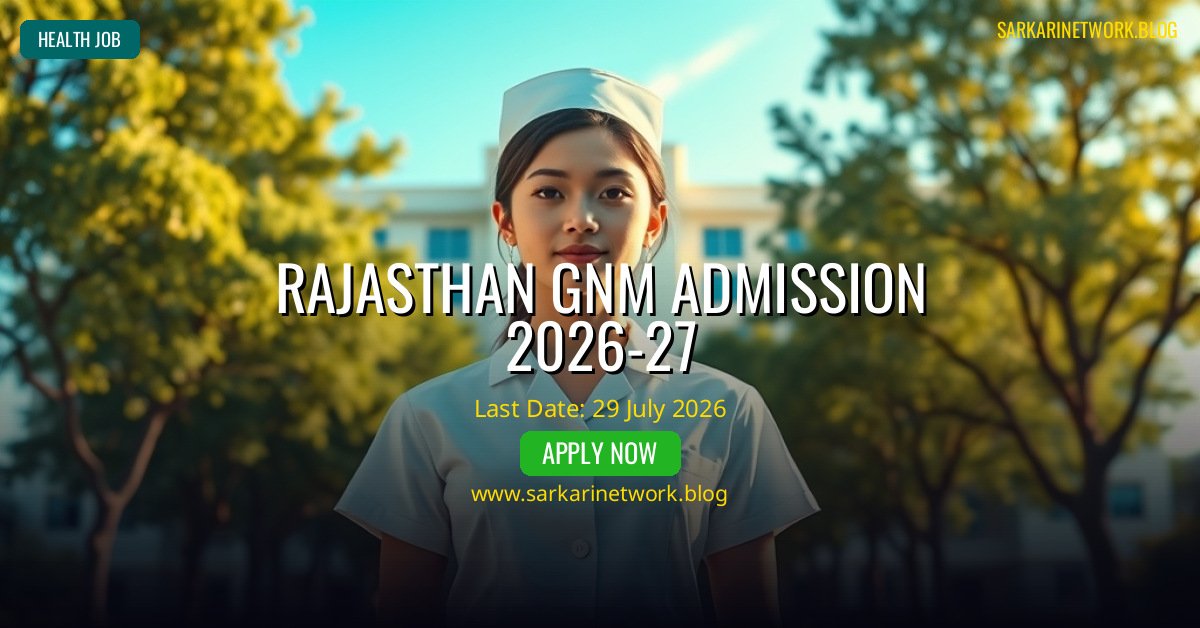 Rajasthan GNM Admission 2026-27