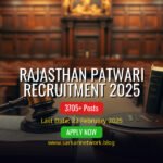 Rajasthan Patwari Recruitment 2025 – Apply Online for 3705 Posts