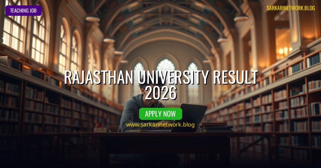 Rajasthan University Result 2026 – Check Online Result for Various Courses