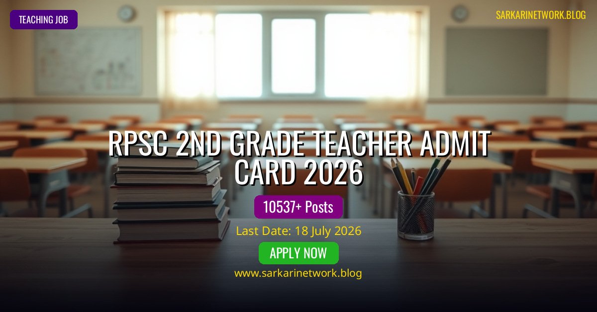 RPSC 2nd Grade Teacher Admit Card 2026