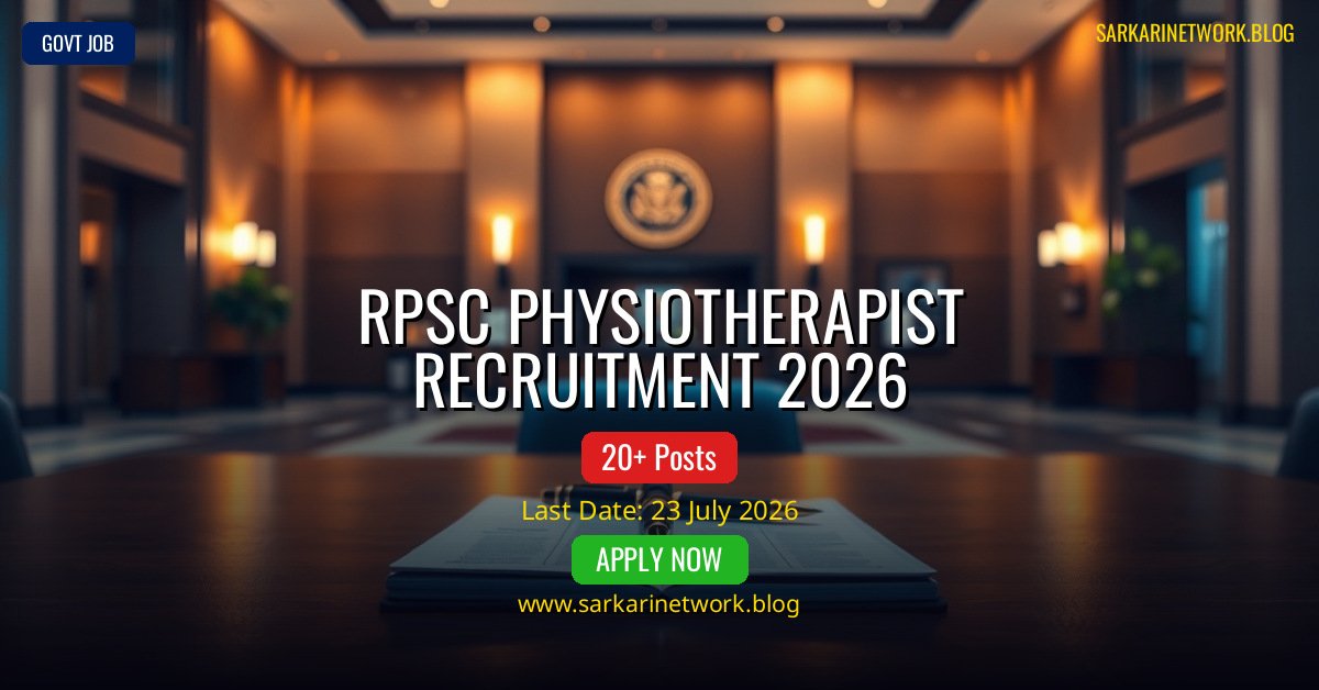 RPSC Physiotherapist Recruitment 2026