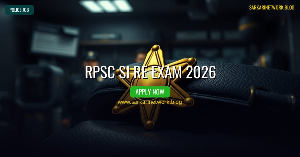 RPSC SI Re Exam 2026 – Apply Online for 859 Posts