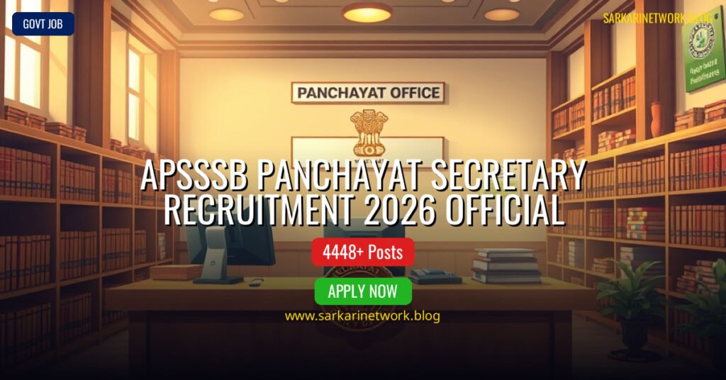 APSSSB Panchayat Secretary Recruitment 2026 – Apply Online