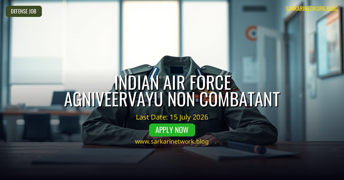 Indian Air Force Agniveervayu Non Combatant Recruitment 2026