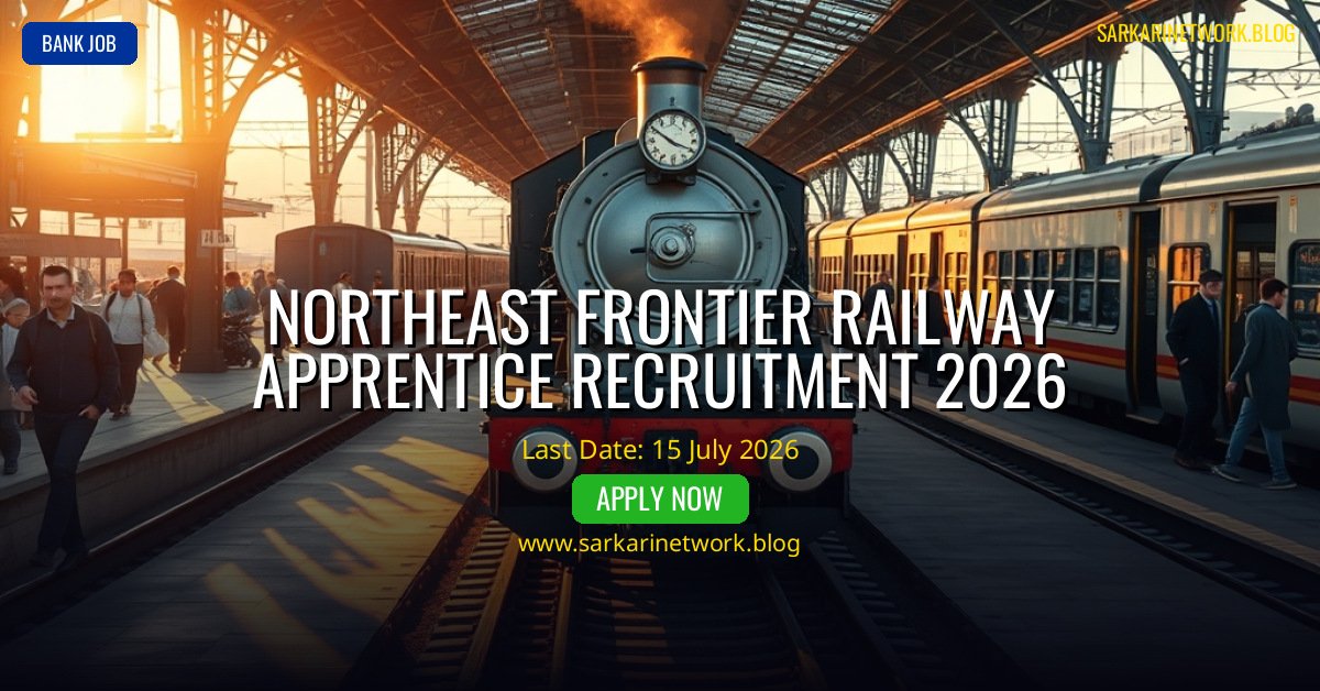 Northeast Frontier Railway Apprentice Recruitment 2026