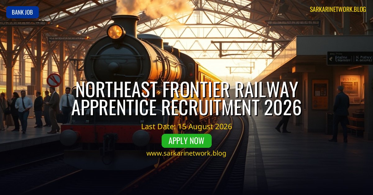 Northeast Frontier Railway Apprentice Recruitment 2026