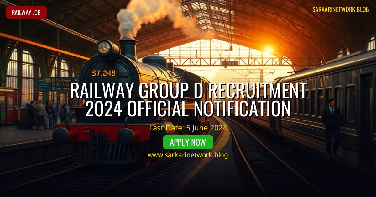 Railway Group D Recruitment 2024 official notification