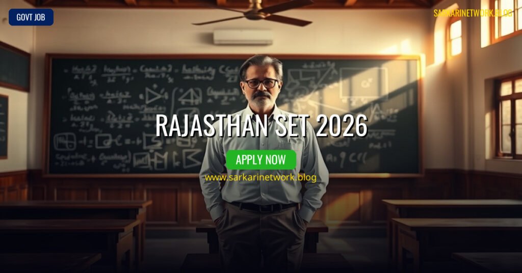 Rajasthan SET 2026 – Apply Online for Latest Vacancy