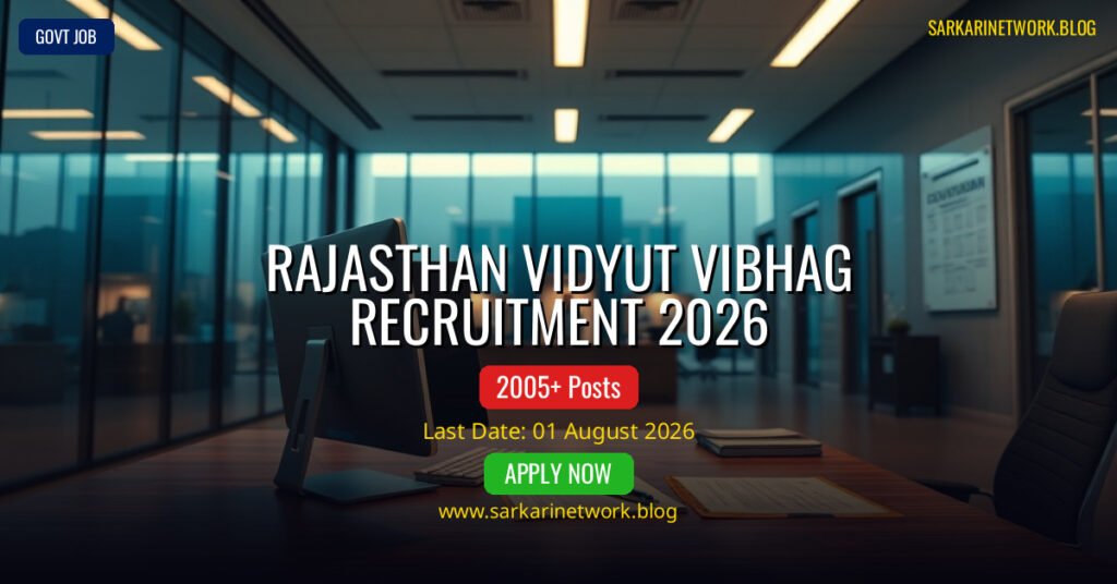 Rajasthan Vidyut Vibhag Recruitment 2026 – Apply Online for 2005 Posts