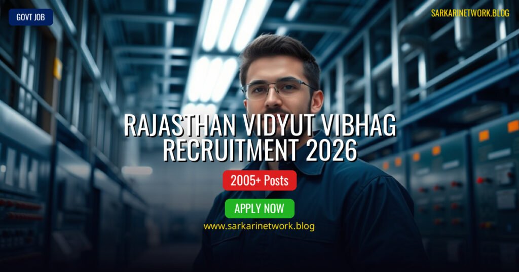 Rajasthan Vidyut Vibhag Recruitment 2026 – Apply Online for 2005 Posts