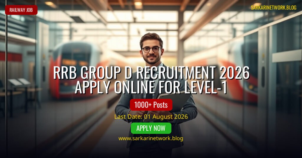 RRB Group D Recruitment 2026 – Apply Online for 1000 Posts