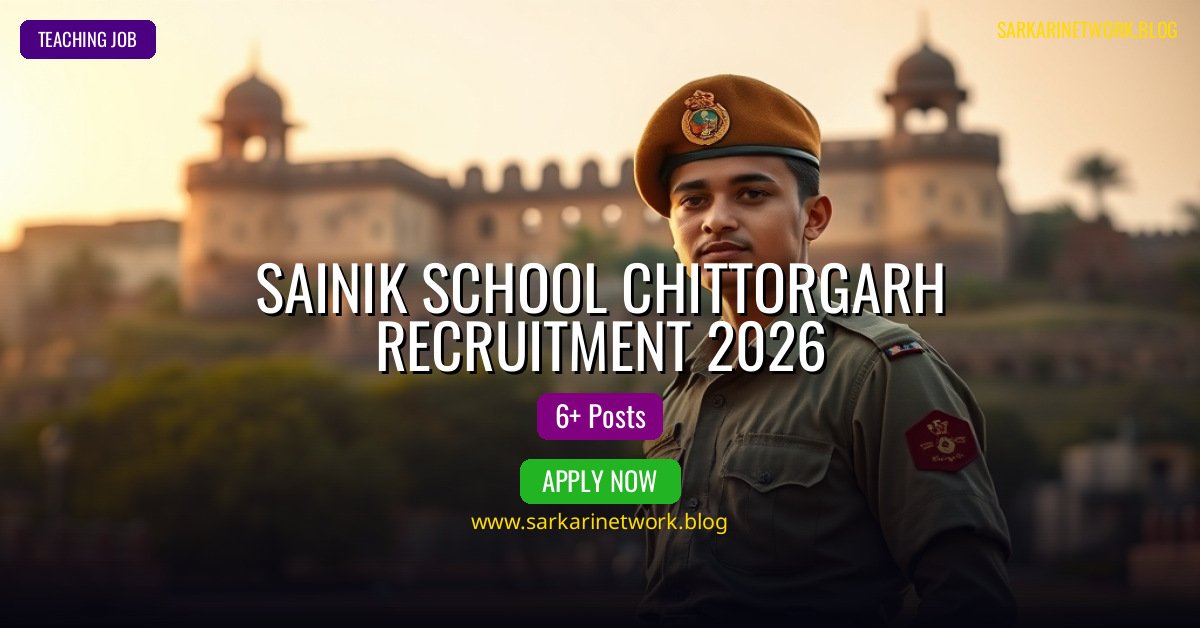 Sainik School Chittorgarh Recruitment 2026