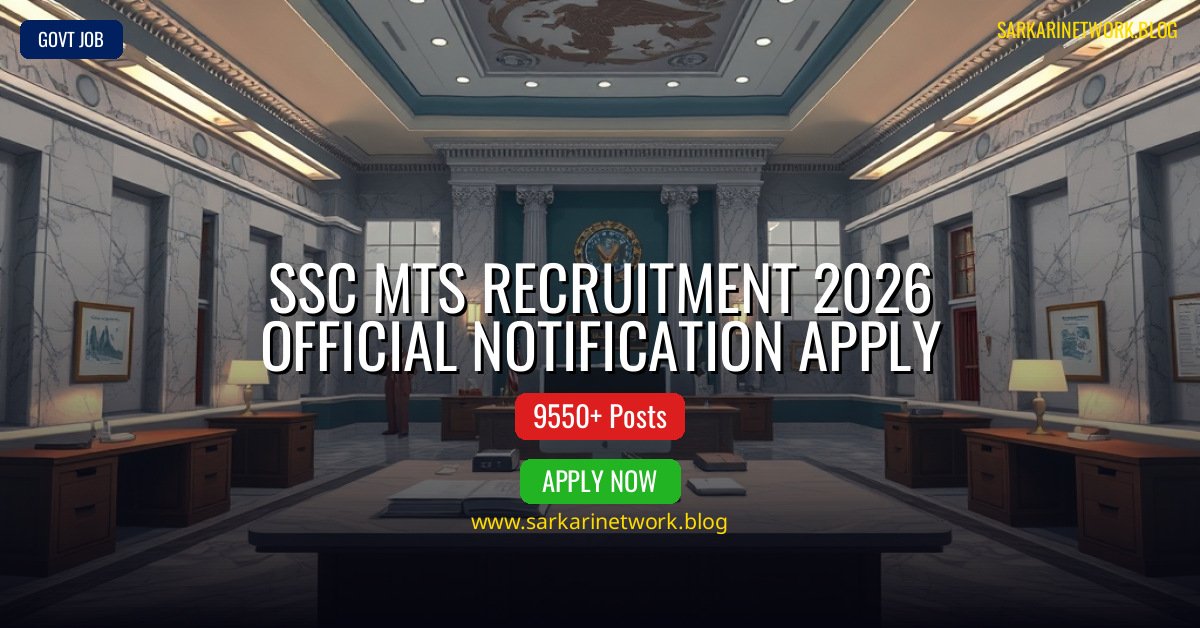 SSC MTS Recruitment 2026 Official Notification Apply Online Form